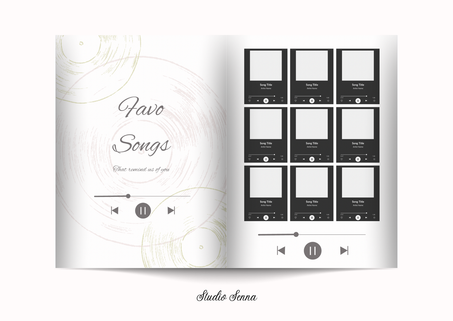 21 Diner Boek Template 'Powder Chic'