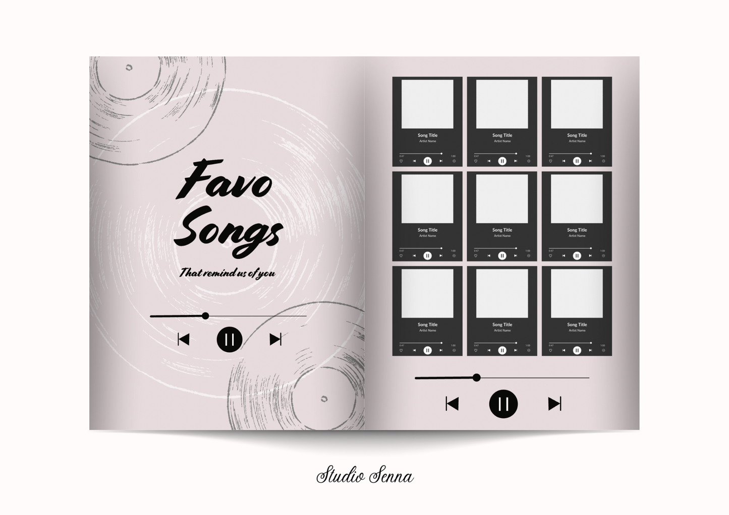 21 Diner boek Template 'Pink Avenue'