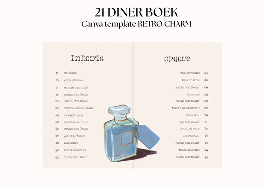 21 Diner Boek Template 'Retro Charm'