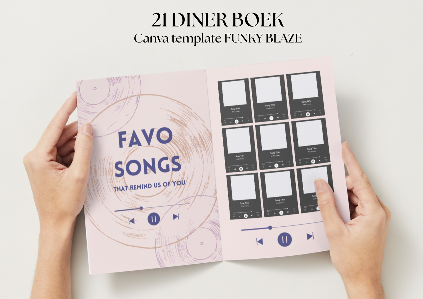 21 Diner Boek Template 'Funky Blaze'