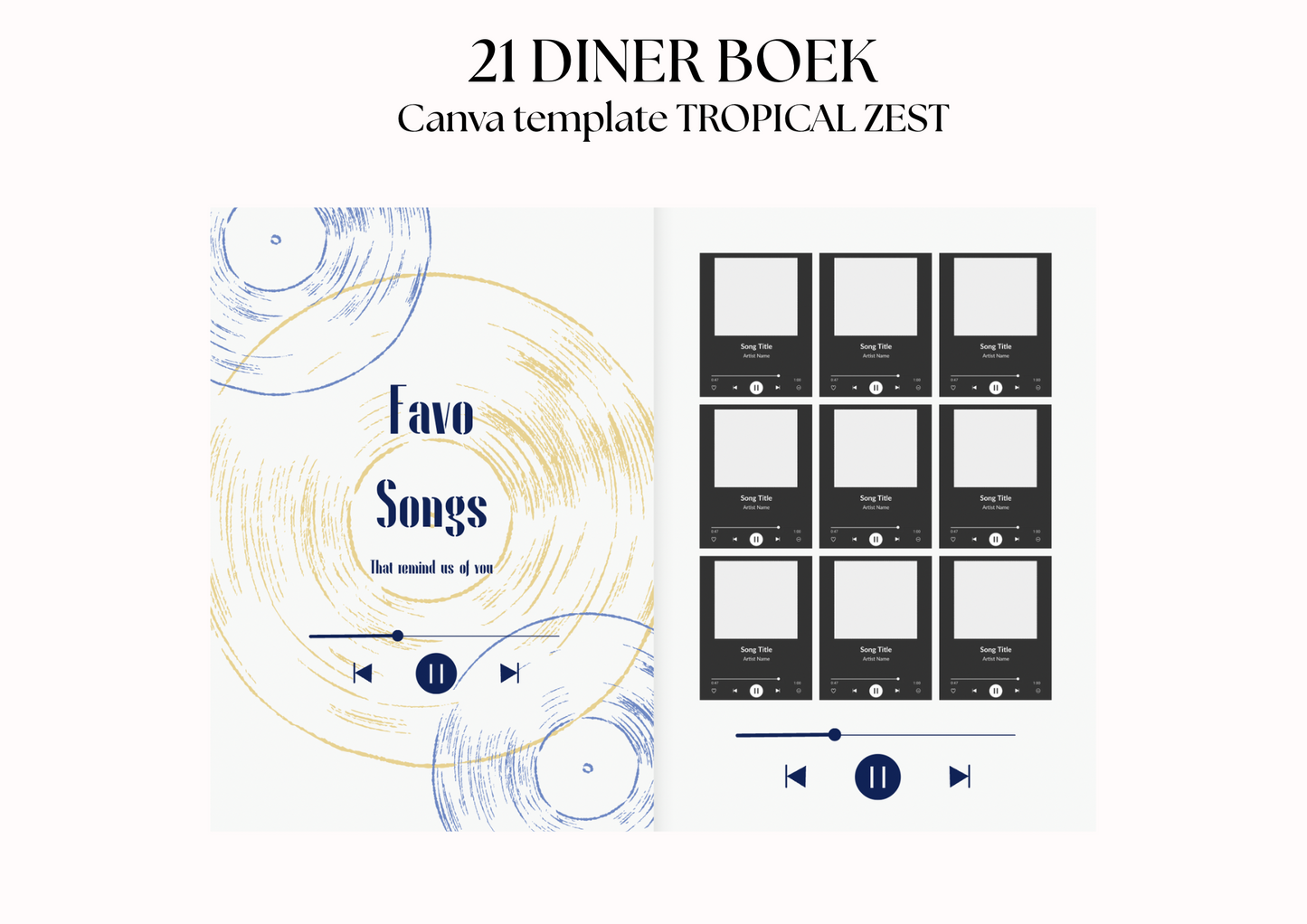 21 Diner Boek Template 'Tropical Zest'