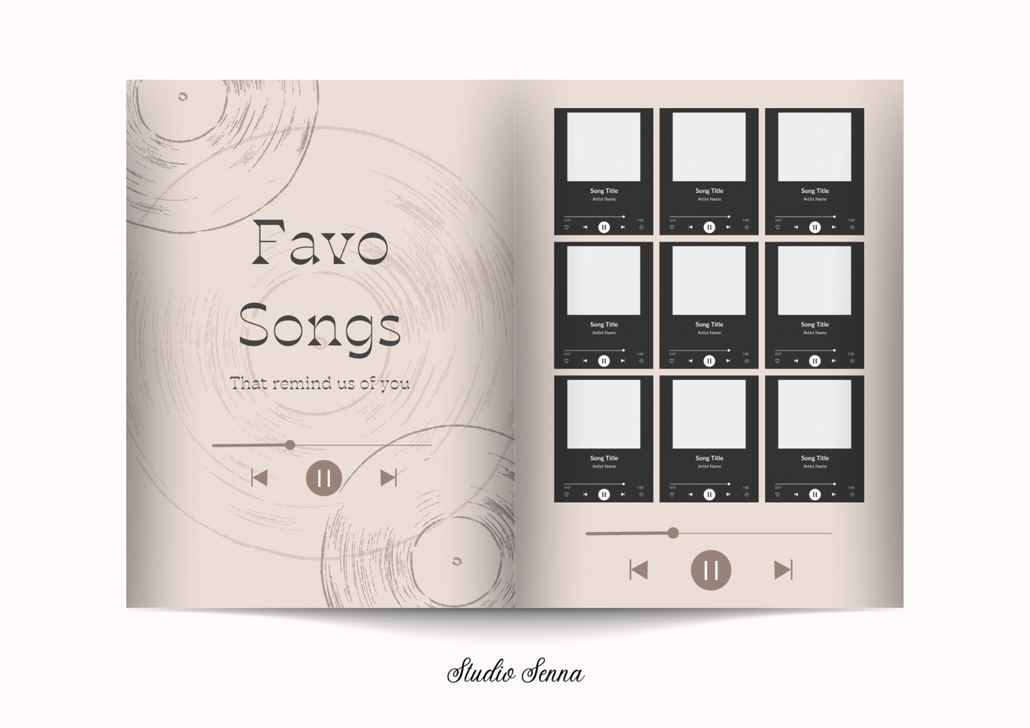 21 Diner boek Template 'Paris Frost'