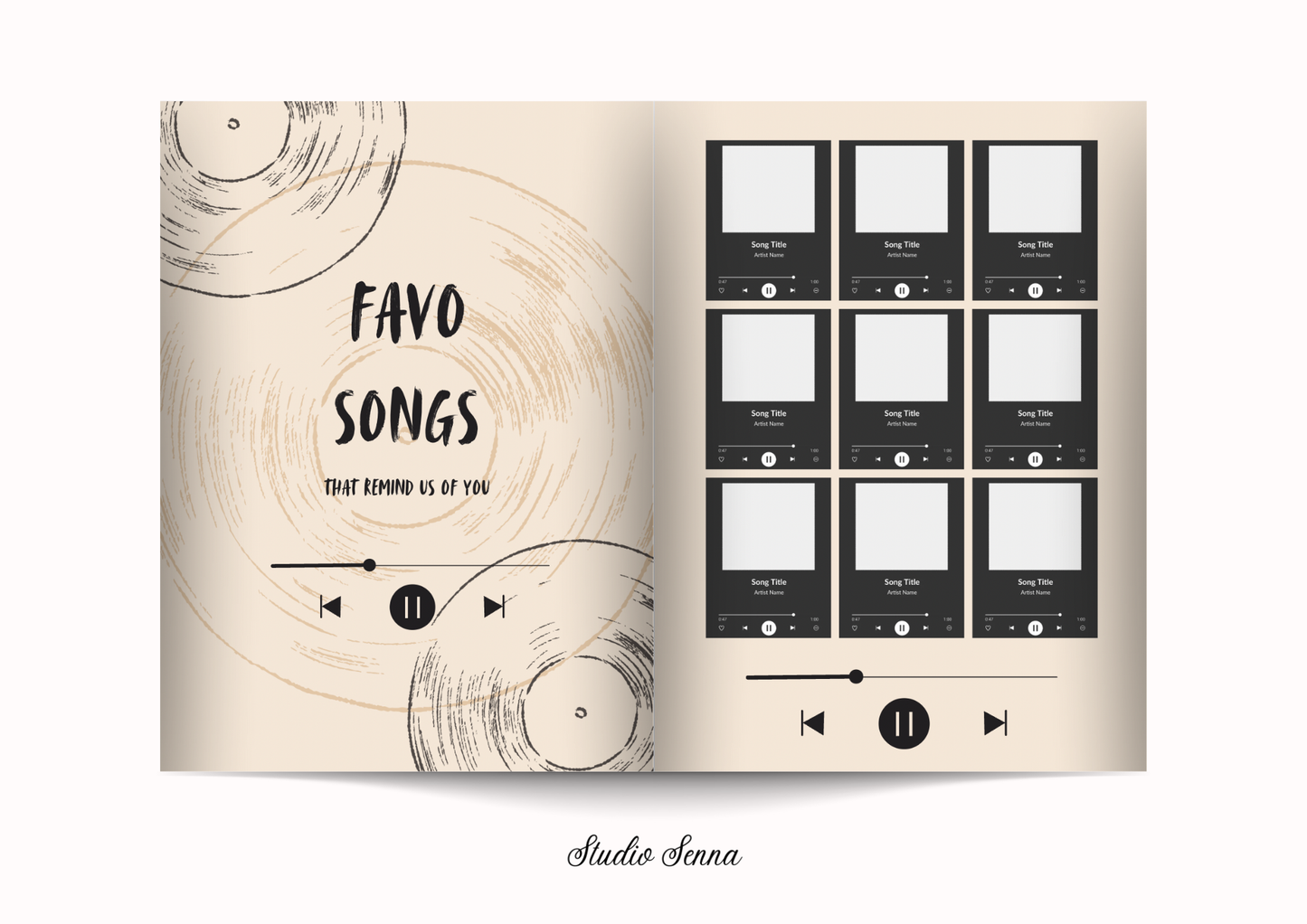 21 Diner Boek Template 'Velvet Noir'