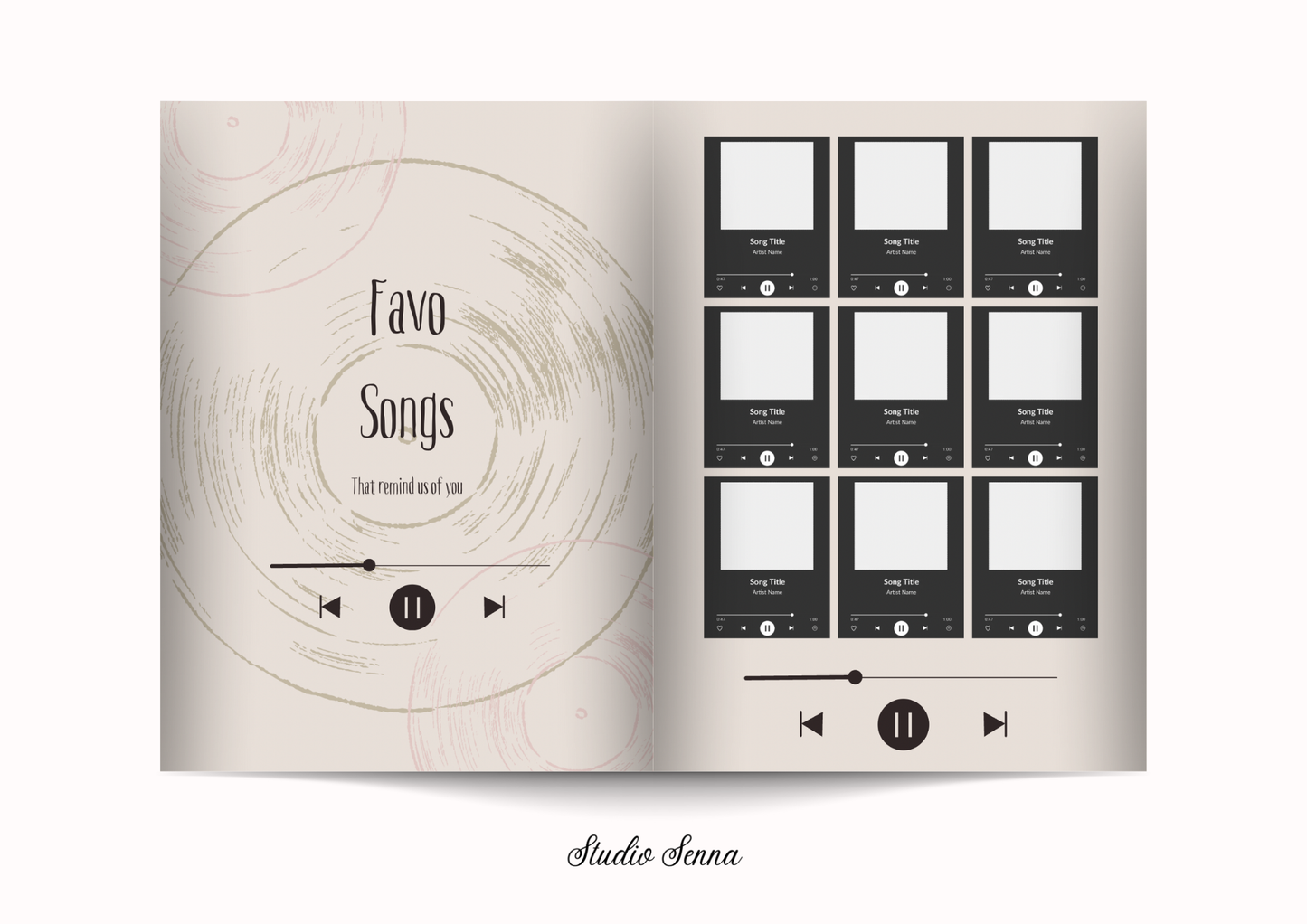 21 Diner Boek Template 'Nomad Drift'