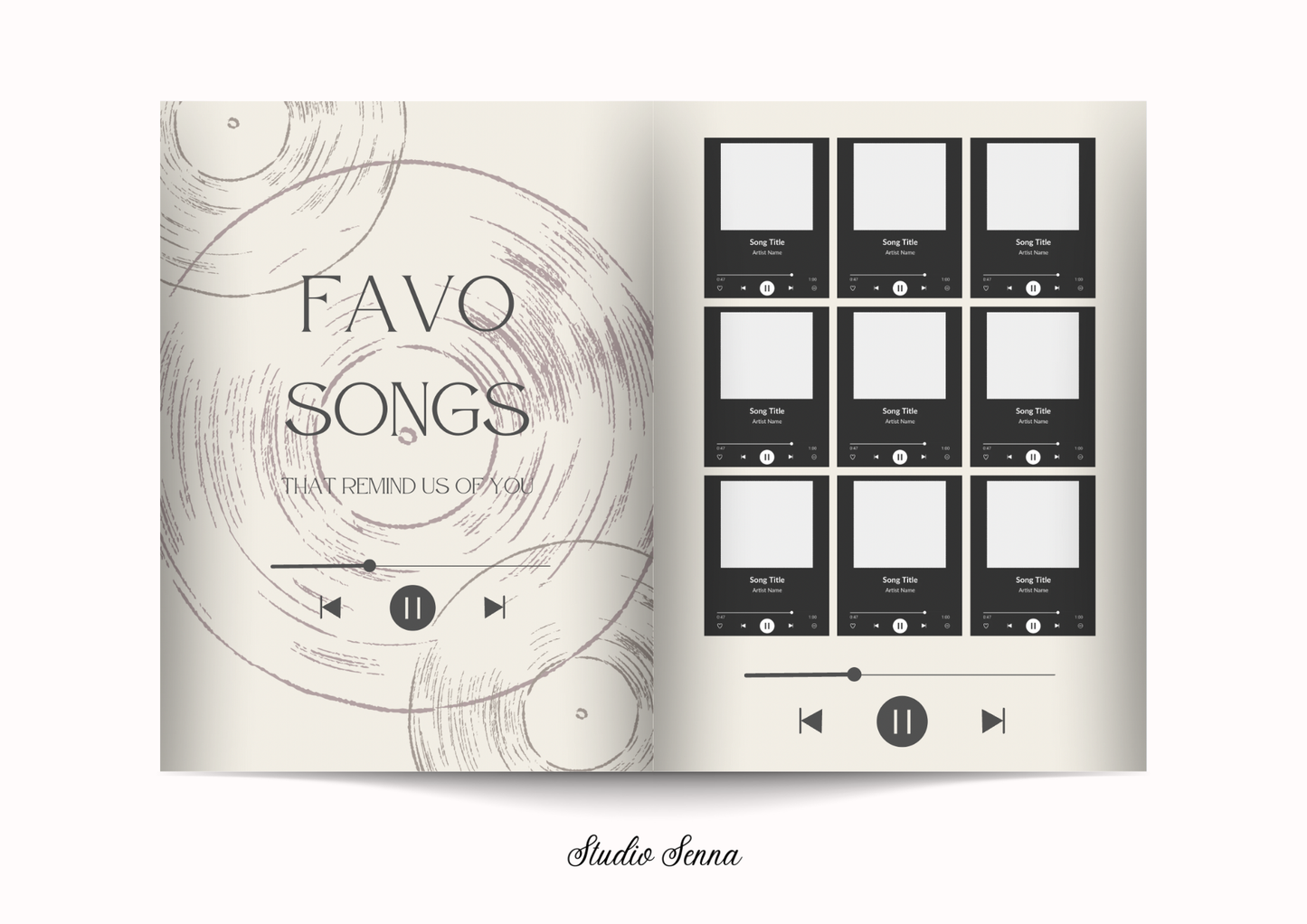 21 Diner Boek Template 'Soft Ash'