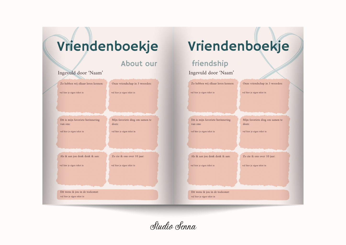 21 diner Boek template 'Stellar Babe'