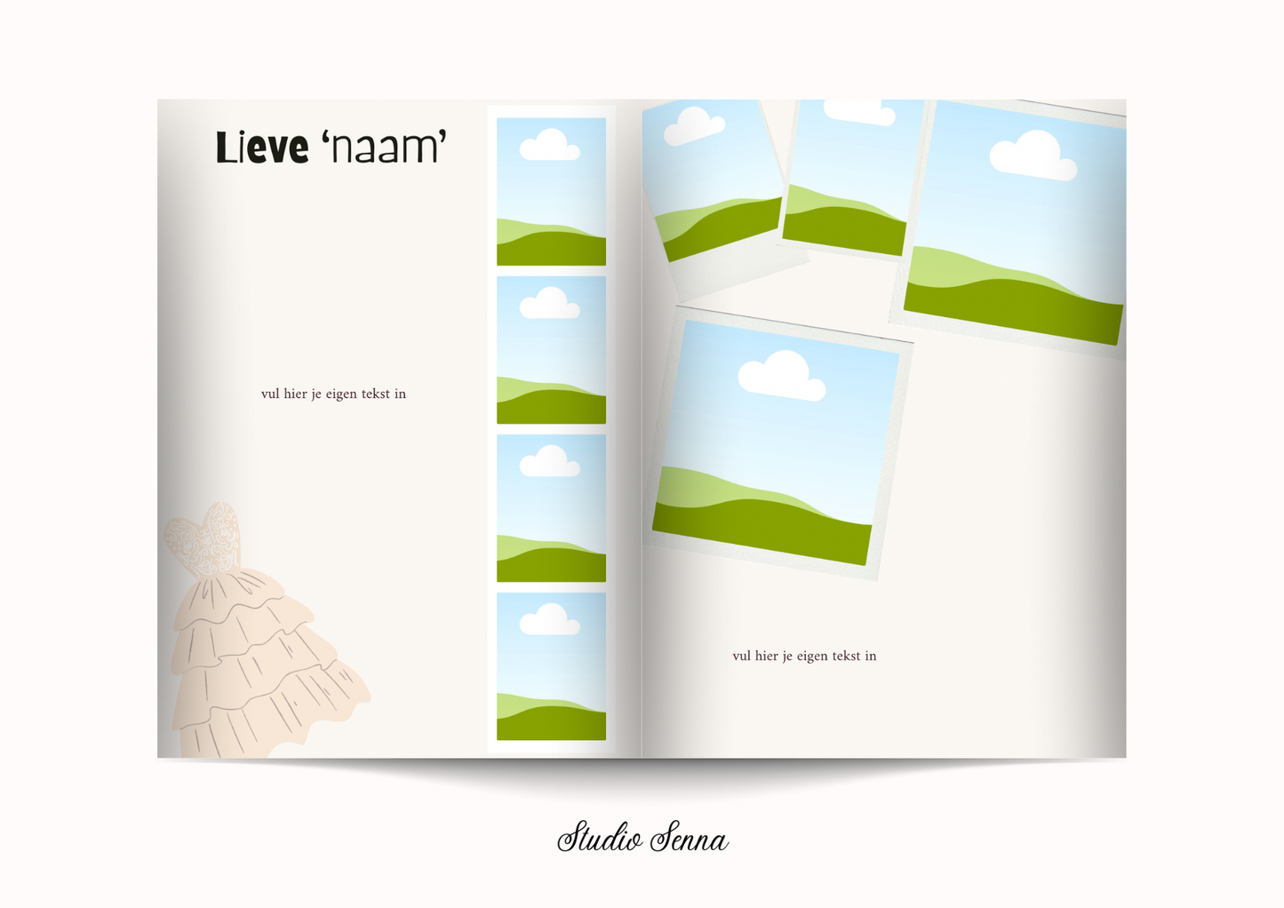 21 Diner Boek Template 'Blush Rebel'