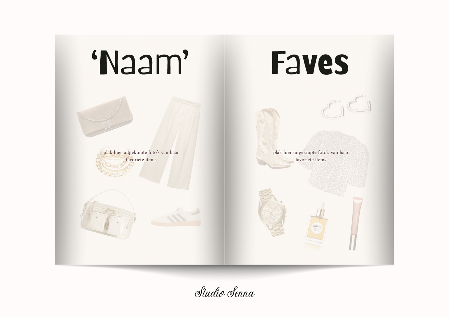 21 Diner Boek Template 'Blush Rebel'