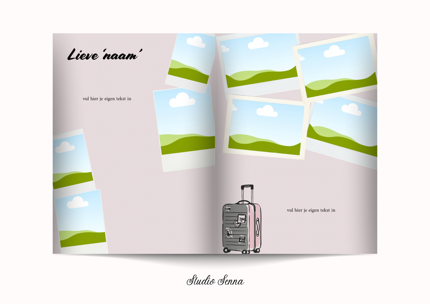 21 Diner boek Template 'Pink Avenue'