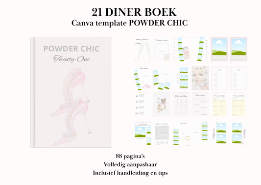21 Diner Boek Template 'Powder Chic'