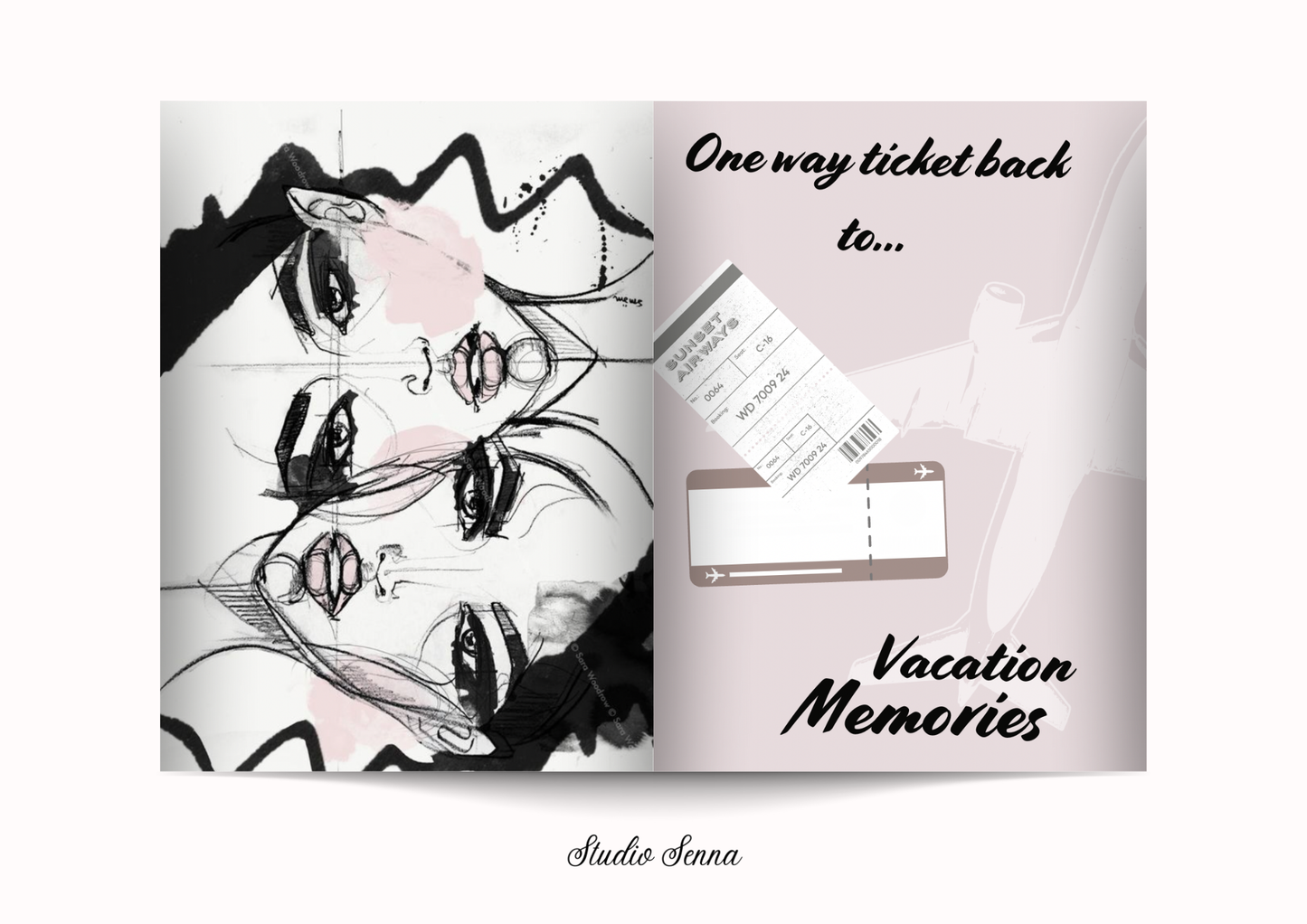 21 Diner boek Template 'Pink Avenue'