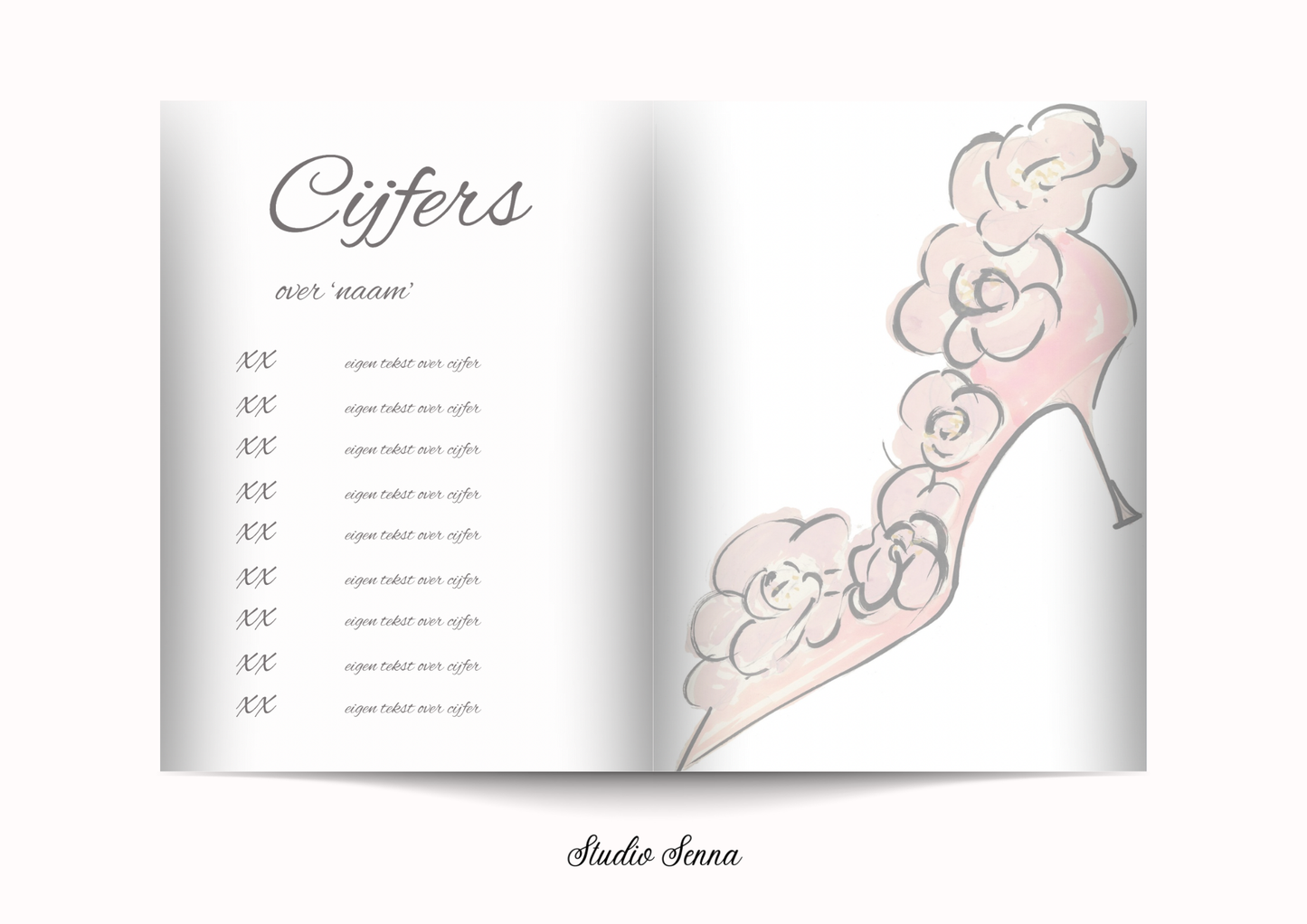 21 Diner Boek Template 'Powder Chic'