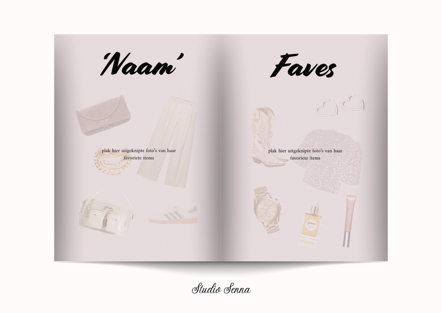 21 Diner boek Template 'Pink Avenue'