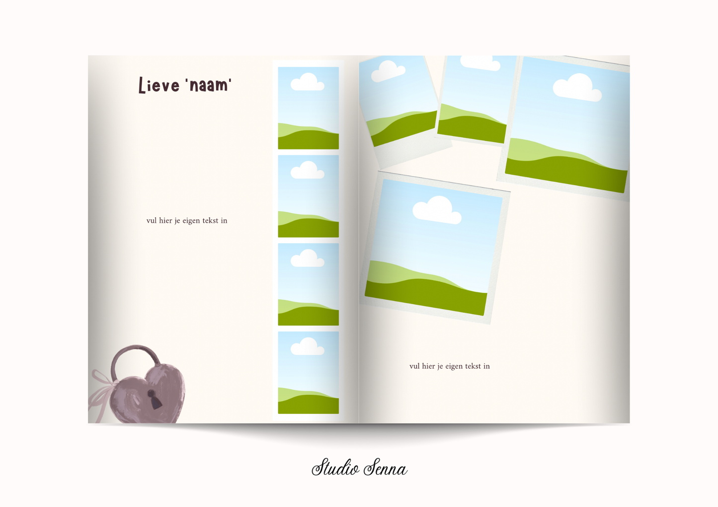 21 Diner Boek Template 'Satin Static'