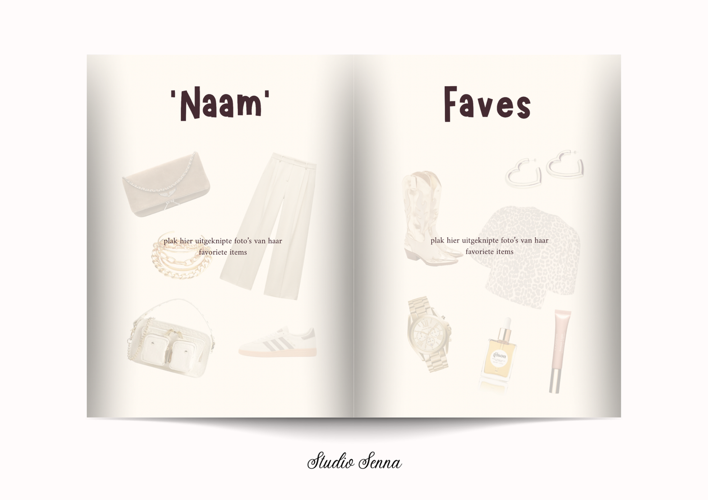 21 Diner Boek Template 'Satin Static'