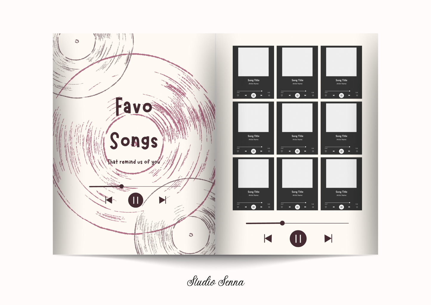 21 Diner Boek Template 'Satin Static'