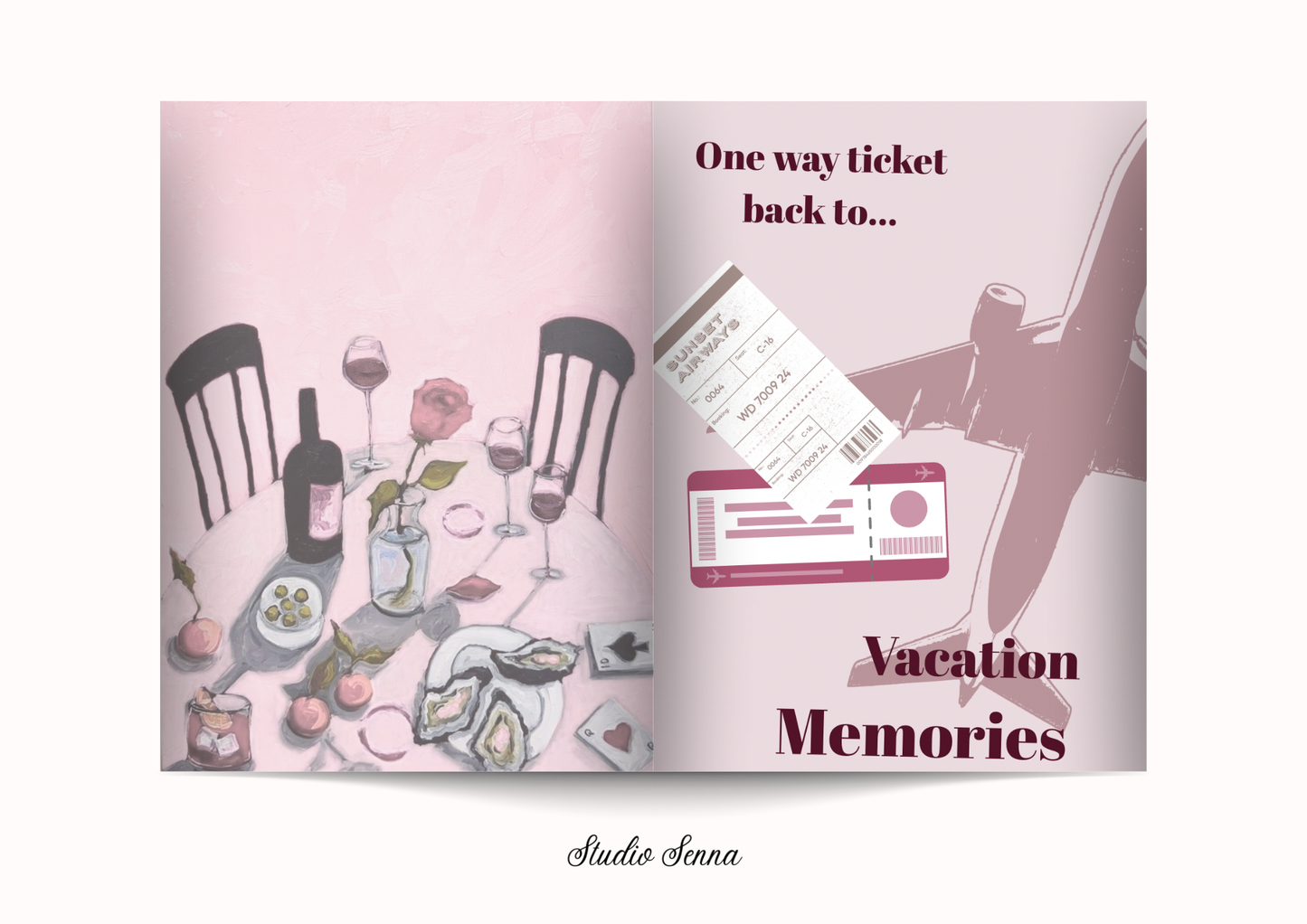 21 Diner Boek Template 'Rusty Rose'