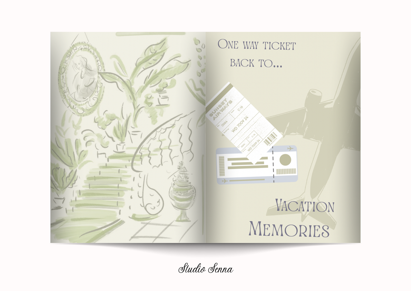 21 Diner Boek Template 'Soft Sage'