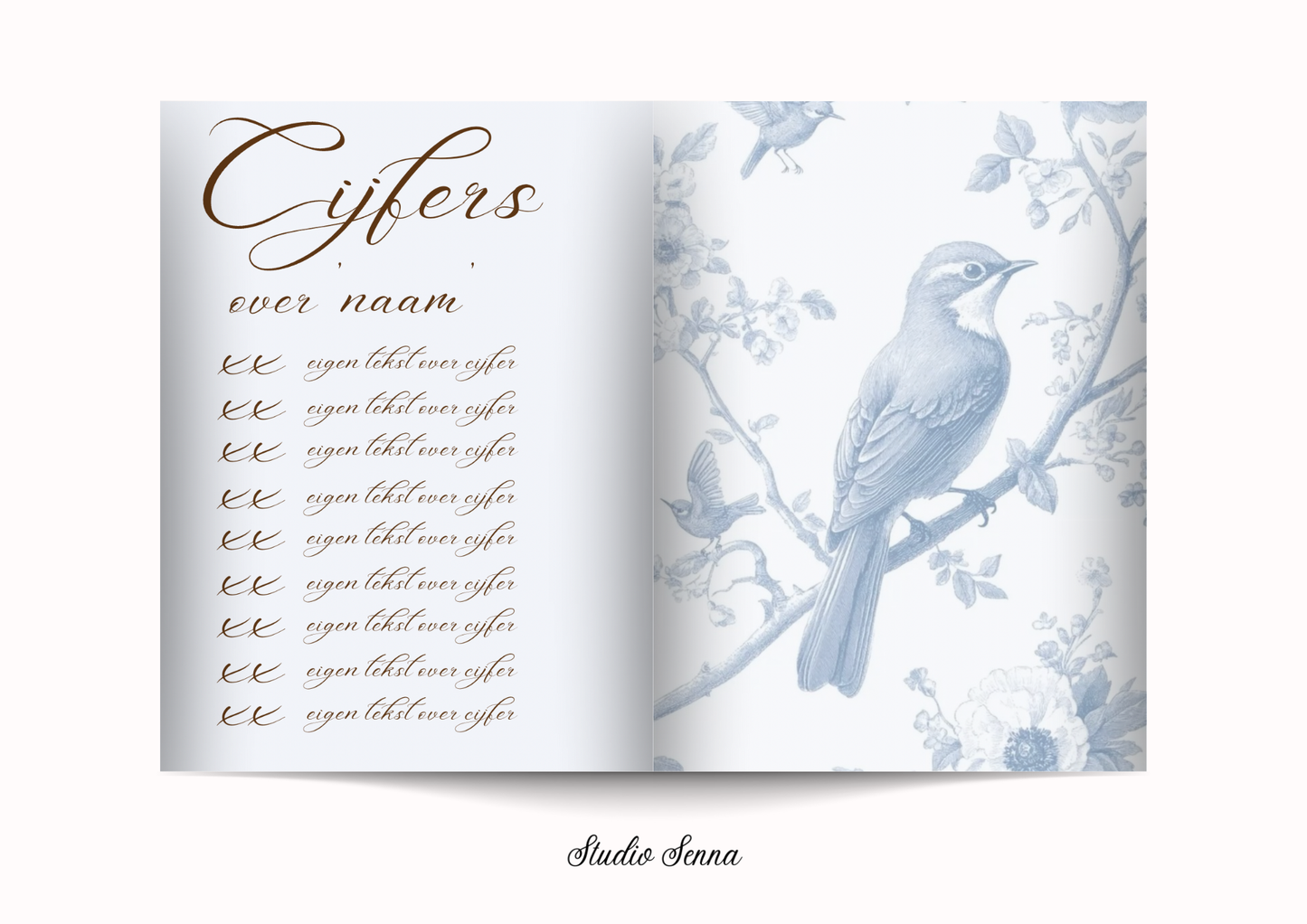 21 Diner Boek Template 'Soft Azure'