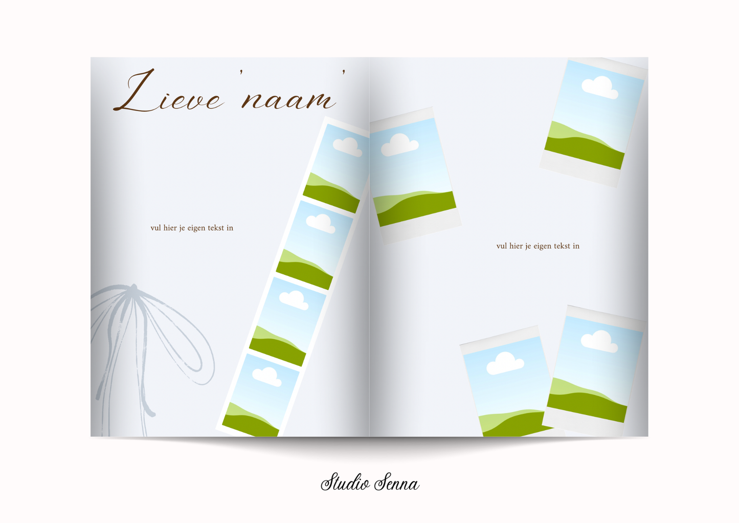 21 Diner Boek Template 'Soft Azure'