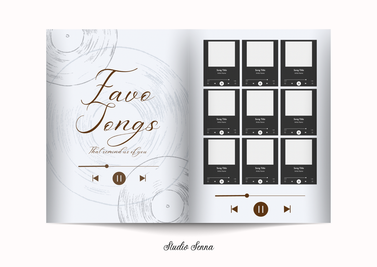 21 Diner Boek Template 'Soft Azure'