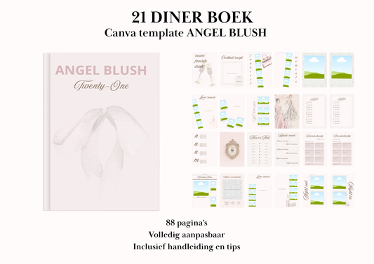 21 Diner Boek Template 'Angel Blush'
