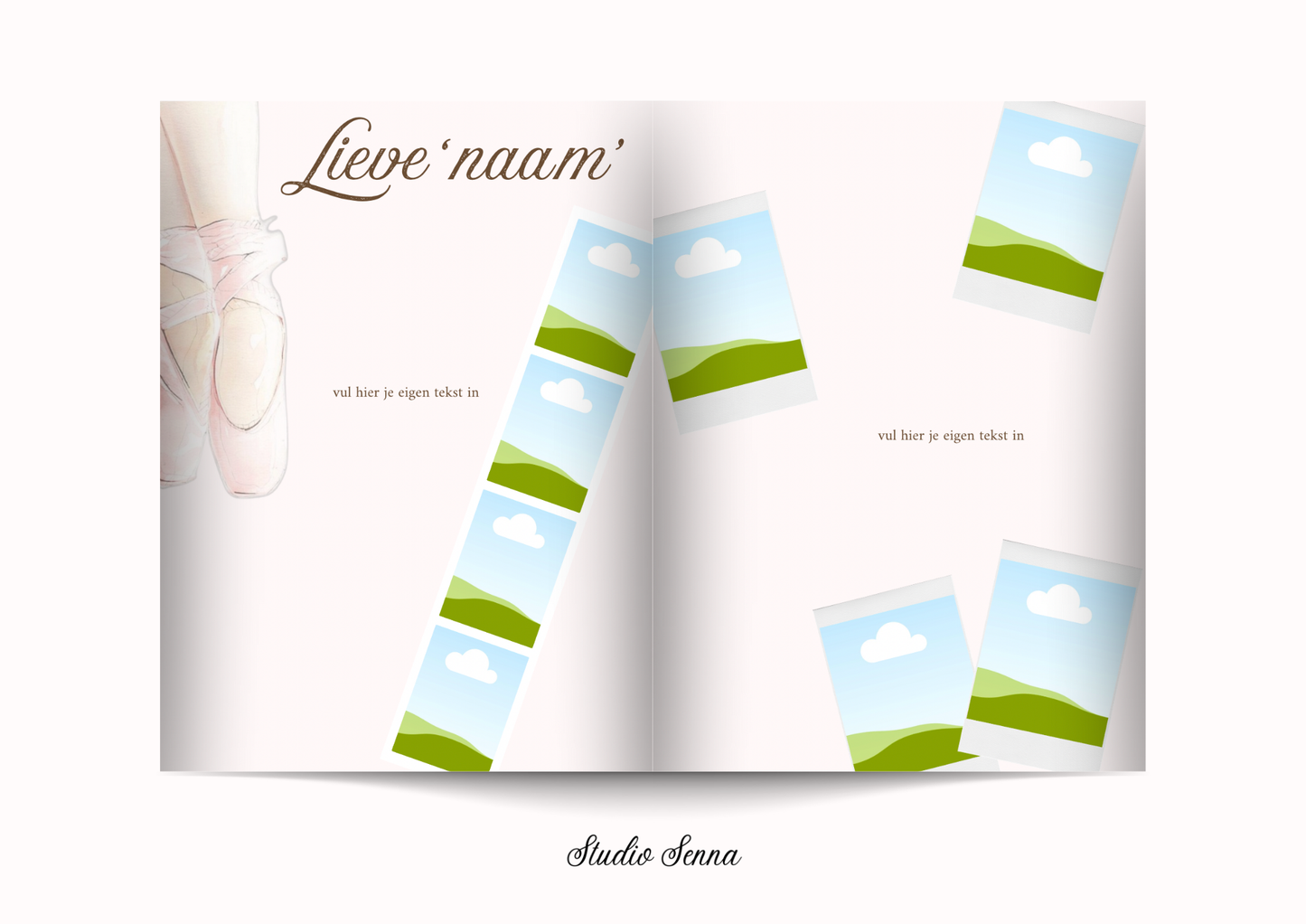 21 Diner Boek Template 'Angel Blush'