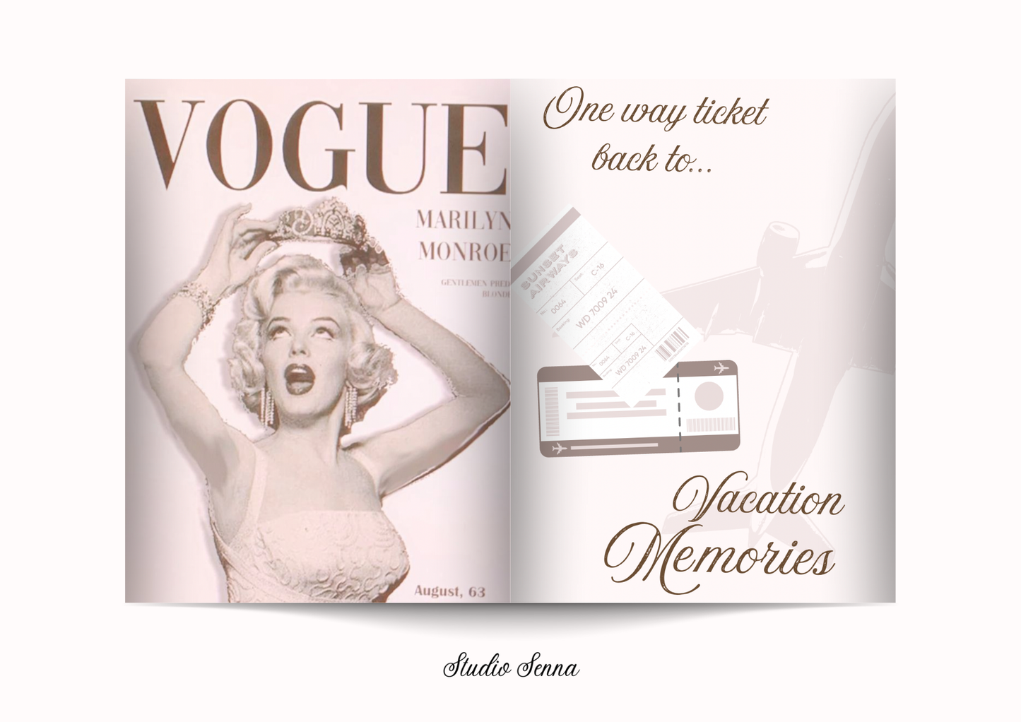 21 Diner Boek Template 'Angel Blush'