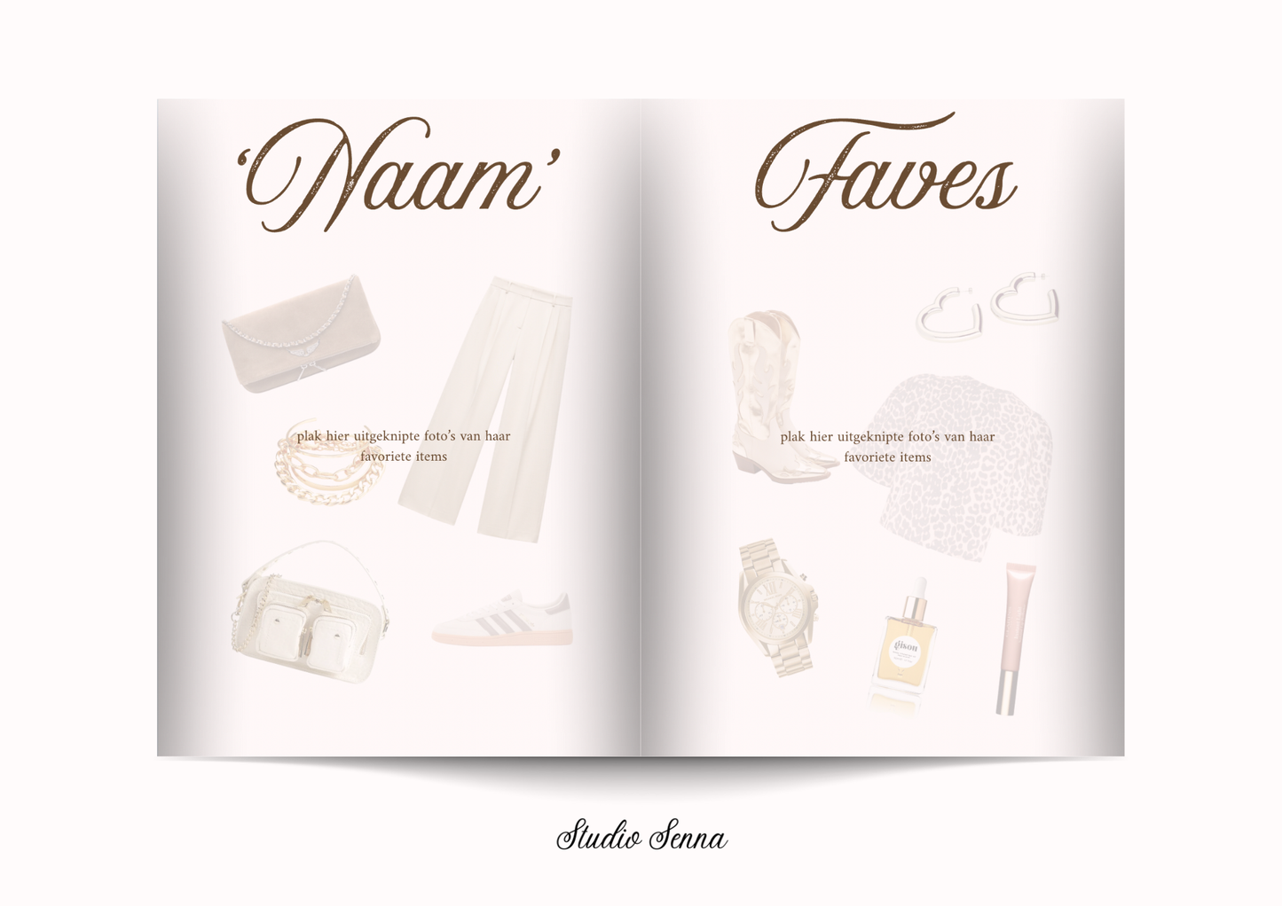 21 Diner Boek Template 'Angel Blush'