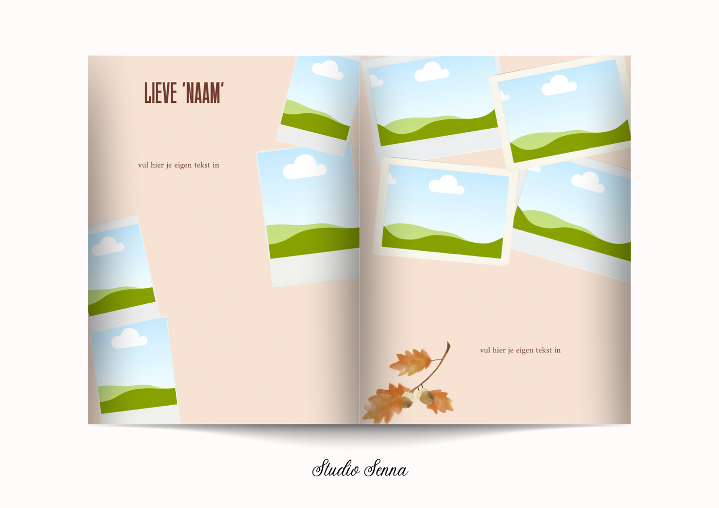 21 Diner boek Template 'Cozy Couture'