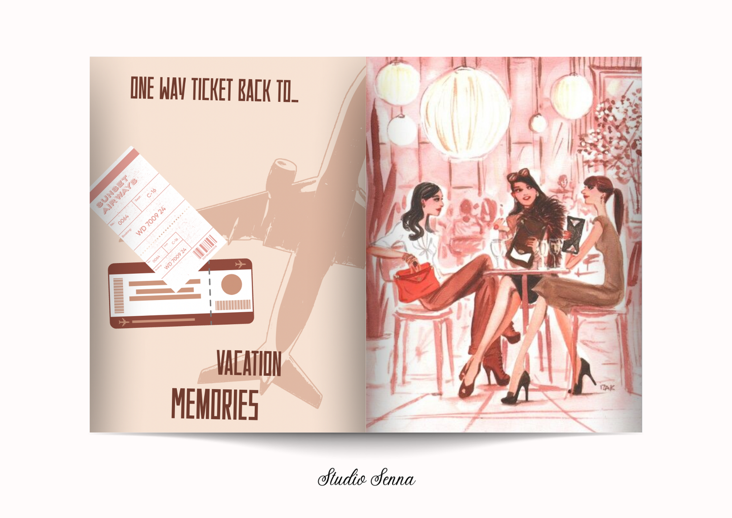 21 Diner boek Template 'Cozy Couture'