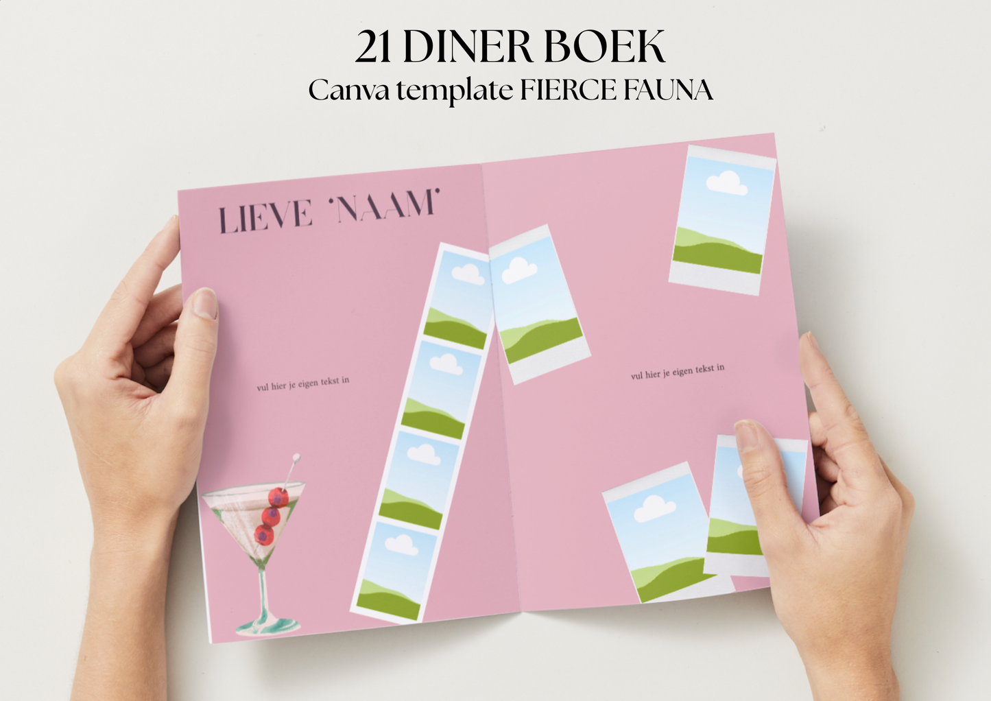 21 Diner Boek Template 'Fierce Fauna'