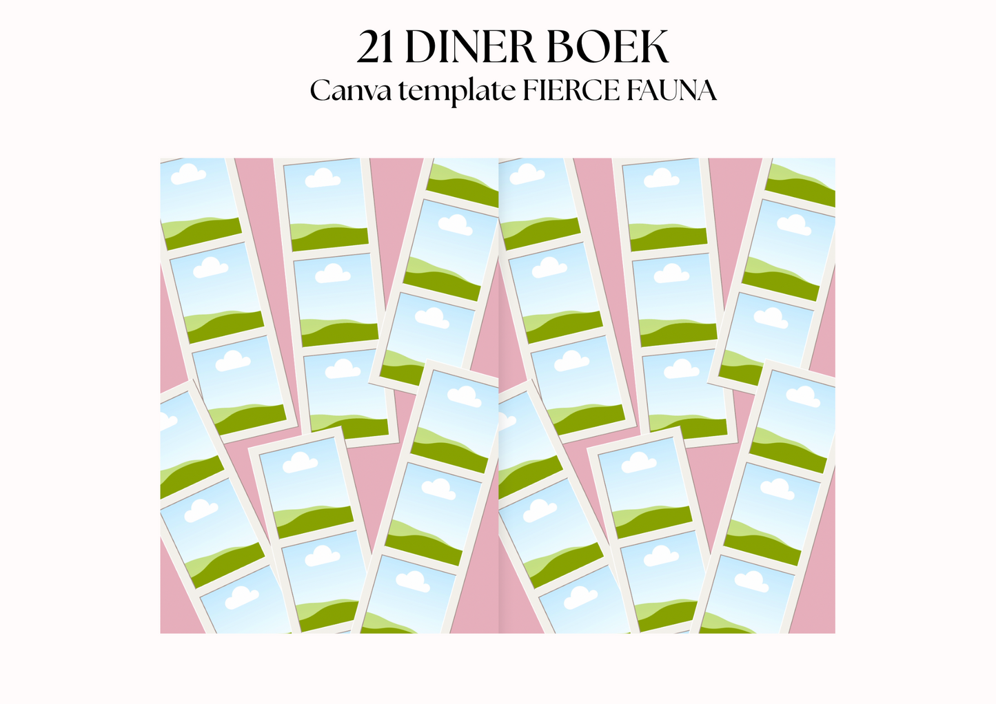 21 Diner Boek Template 'Fierce Fauna'