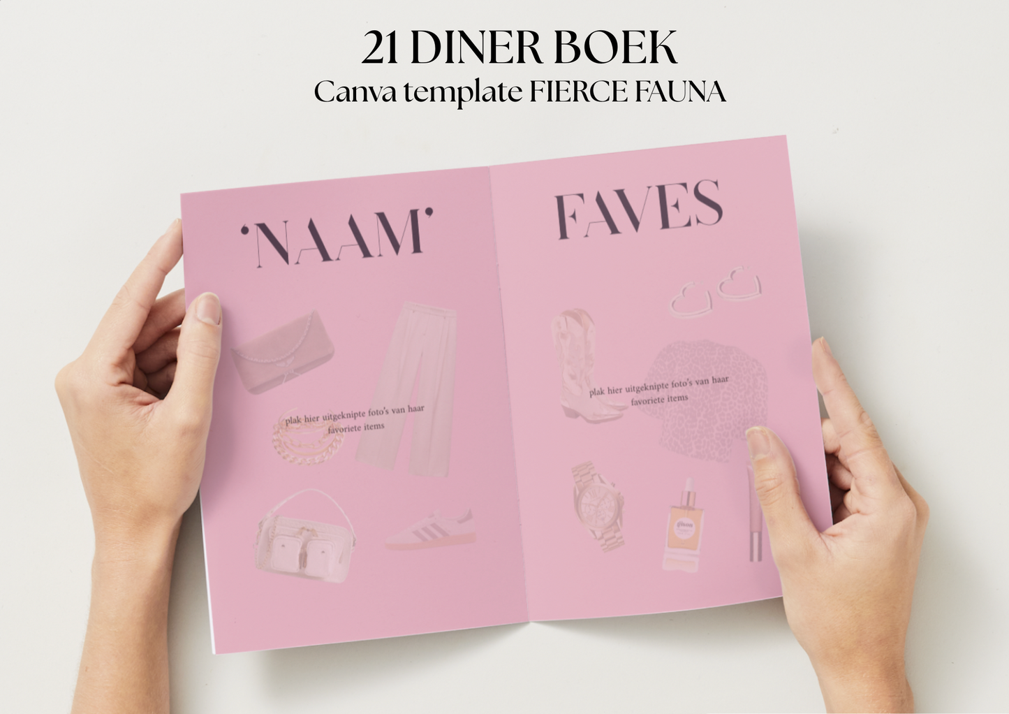 21 Diner Boek Template 'Fierce Fauna'
