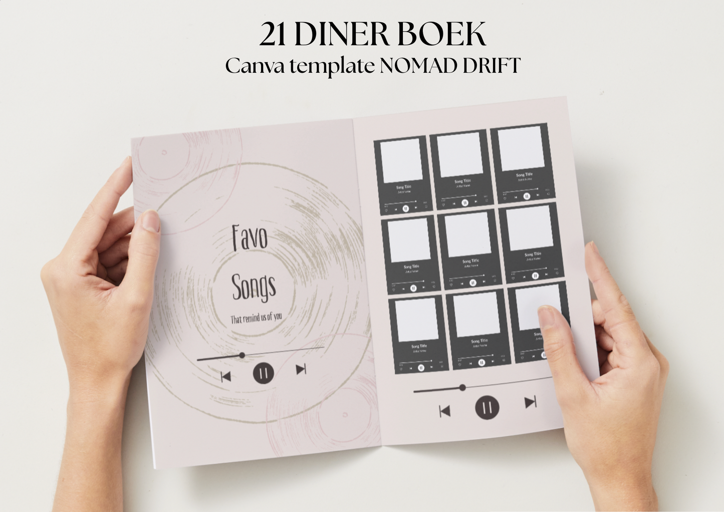 21 Diner Boek Template 'Nomad Drift'