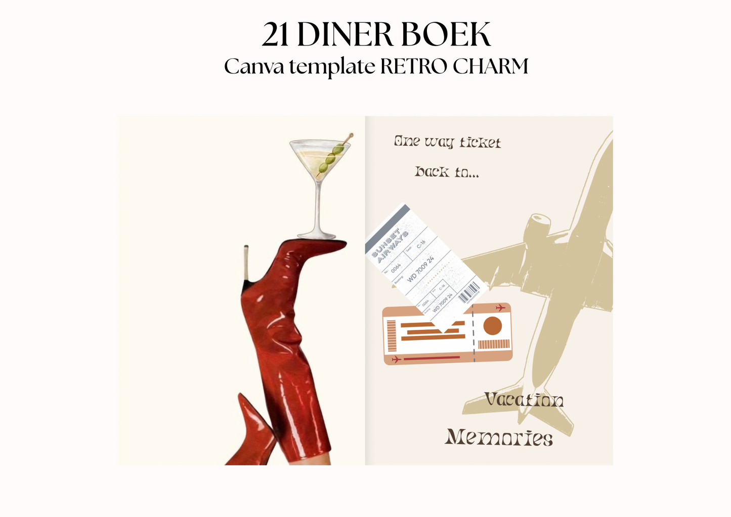 21 Diner Boek Template 'Retro Charm'