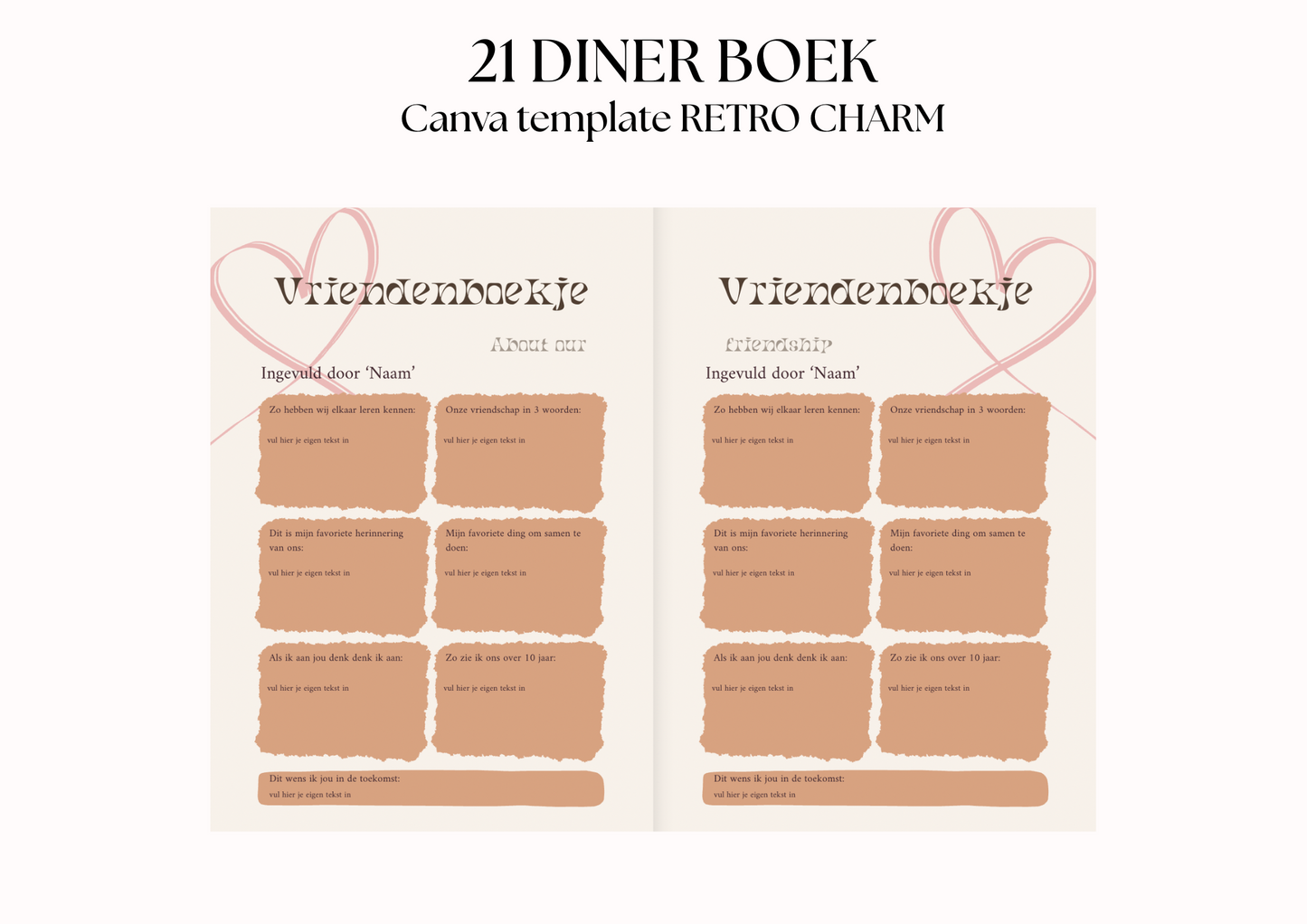 21 Diner Boek Template 'Retro Charm'