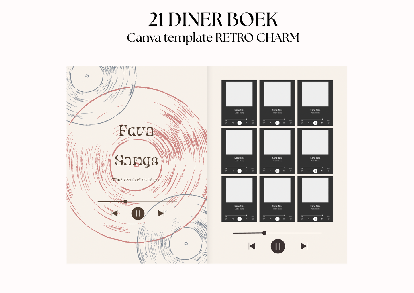 21 Diner Boek Template 'Retro Charm'