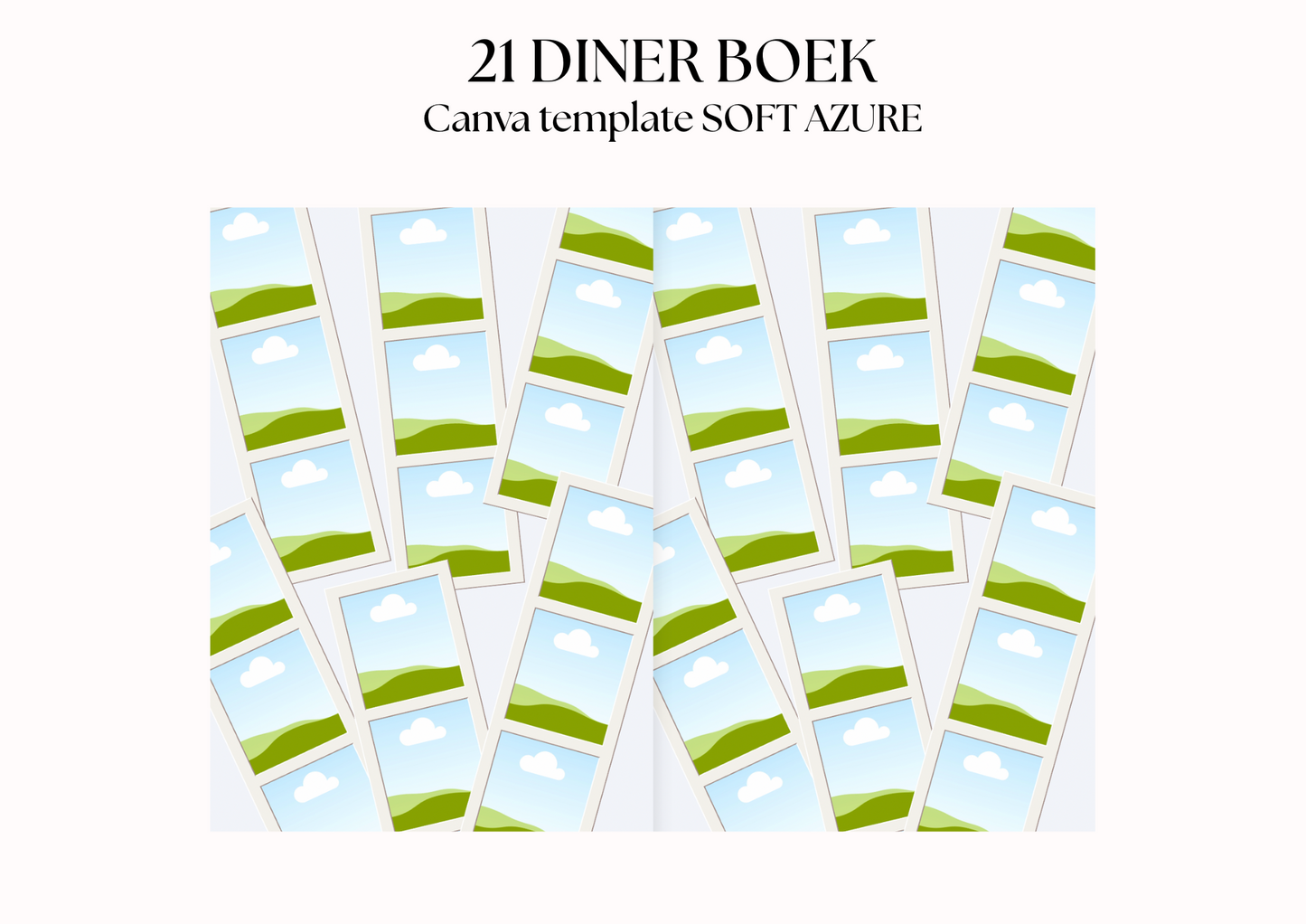 21 Diner Boek Template 'Soft Azure'