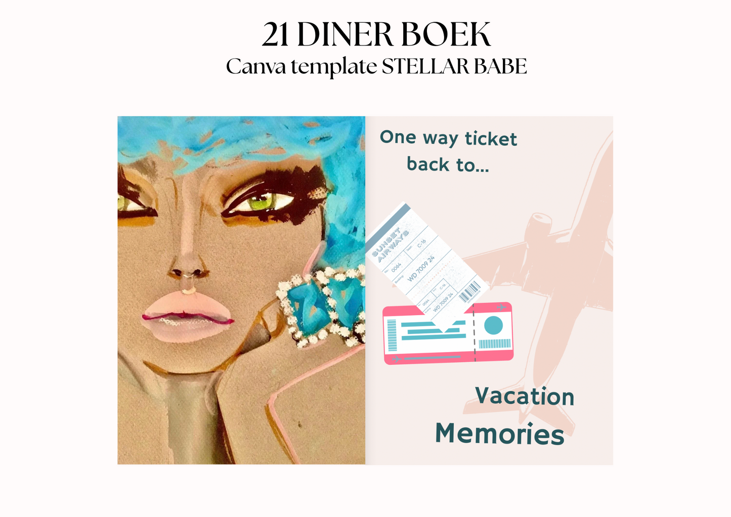 21 diner Boek template 'Stellar Babe'