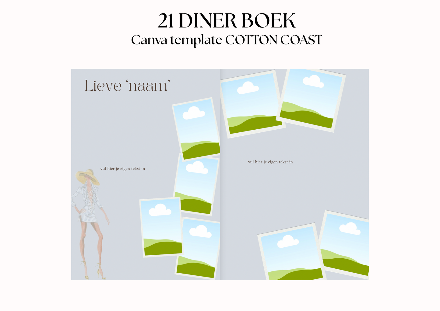 21 Diner Boek Template 'Cotton Coast'