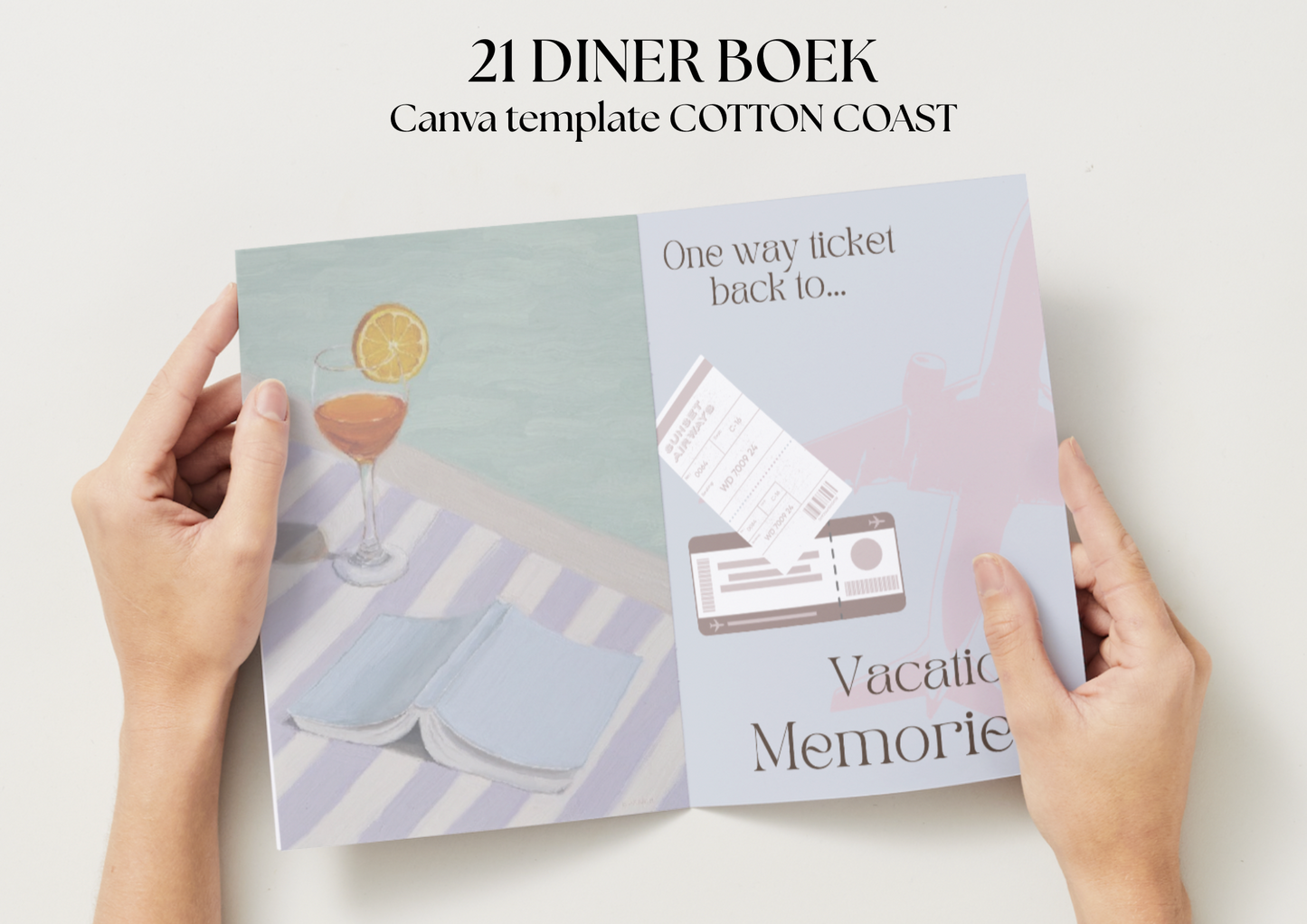 21 Diner Boek Template 'Cotton Coast'