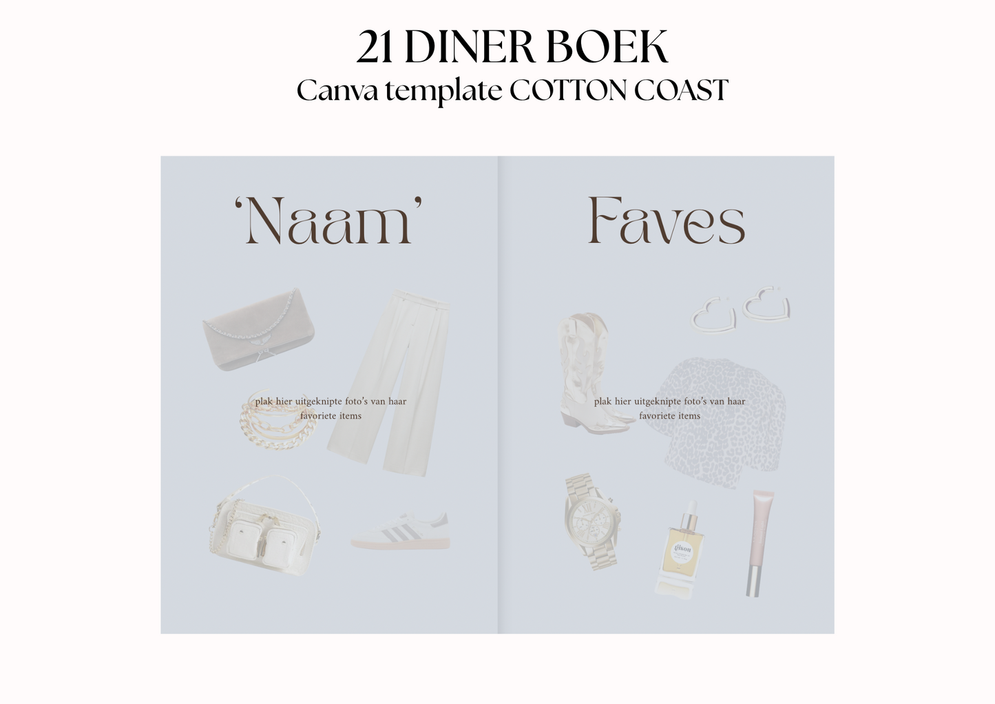 21 Diner Boek Template 'Cotton Coast'