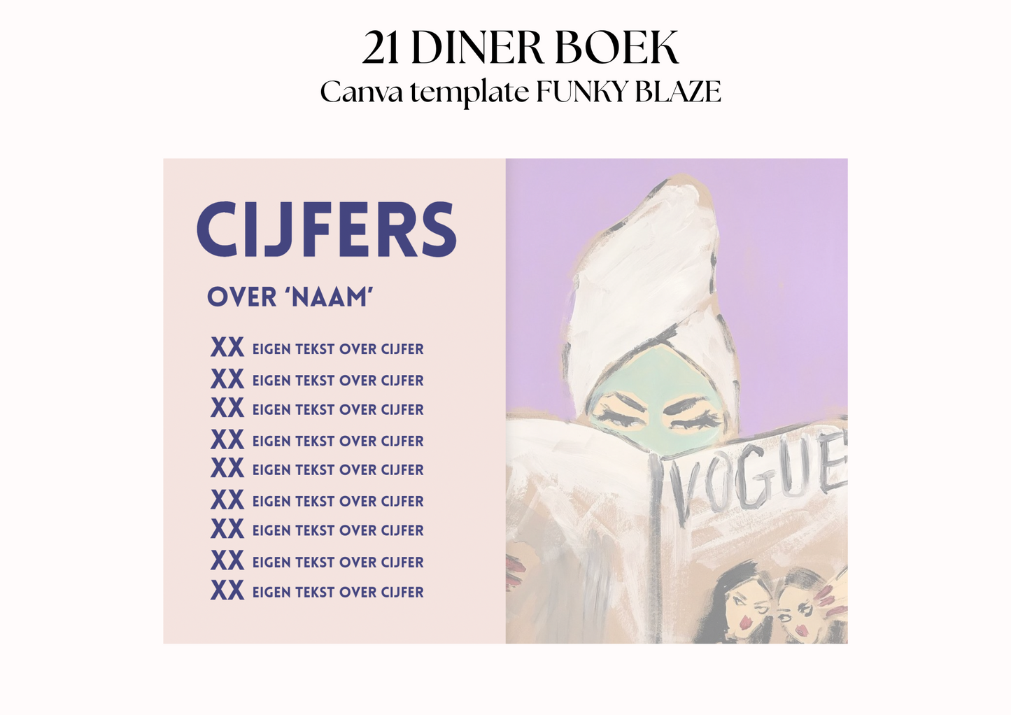 21 Diner Boek Template 'Funky Blaze'