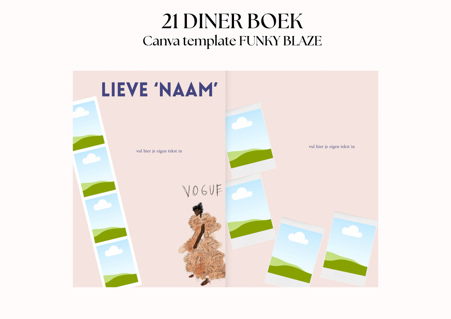 21 Diner Boek Template 'Funky Blaze'