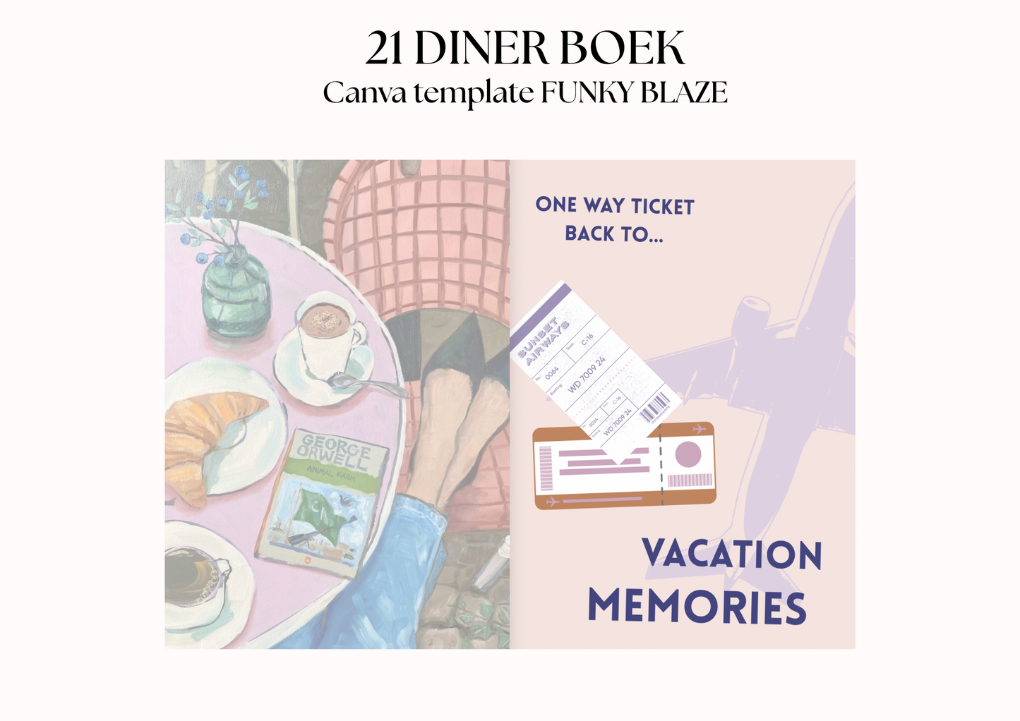 21 Diner Boek Template 'Funky Blaze'