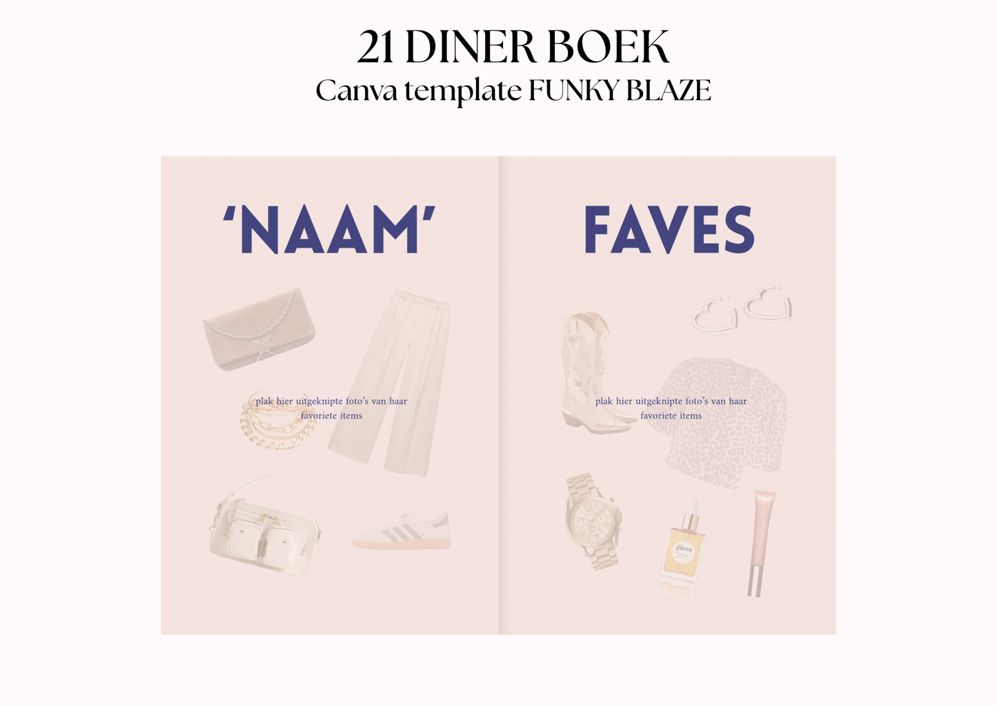 21 Diner Boek Template 'Funky Blaze'
