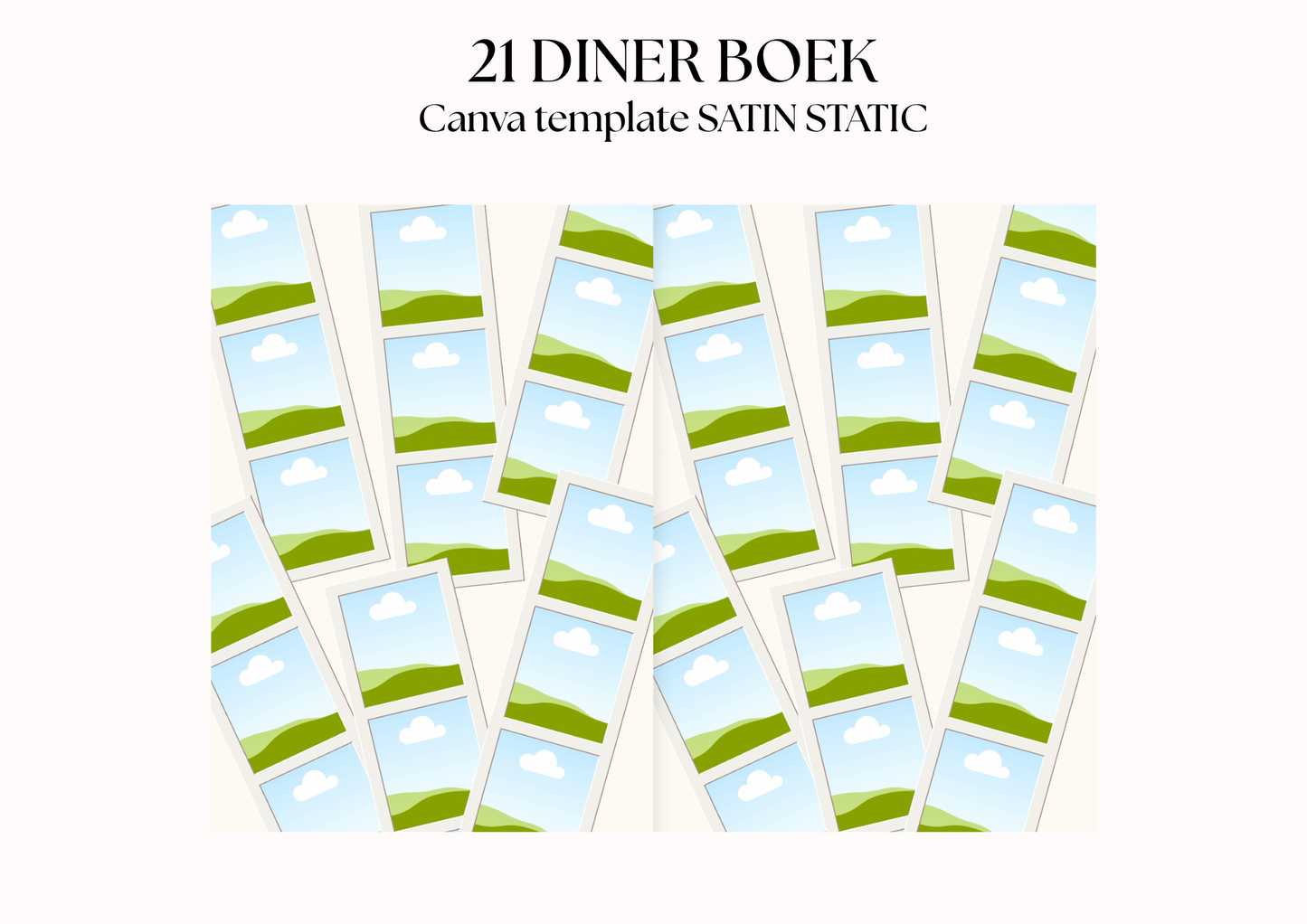 21 Diner Boek Template 'Satin Static'