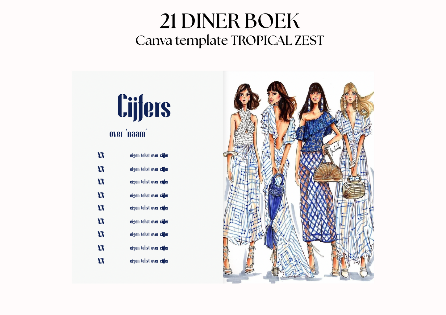 21 Diner Boek Template 'Tropical Zest'