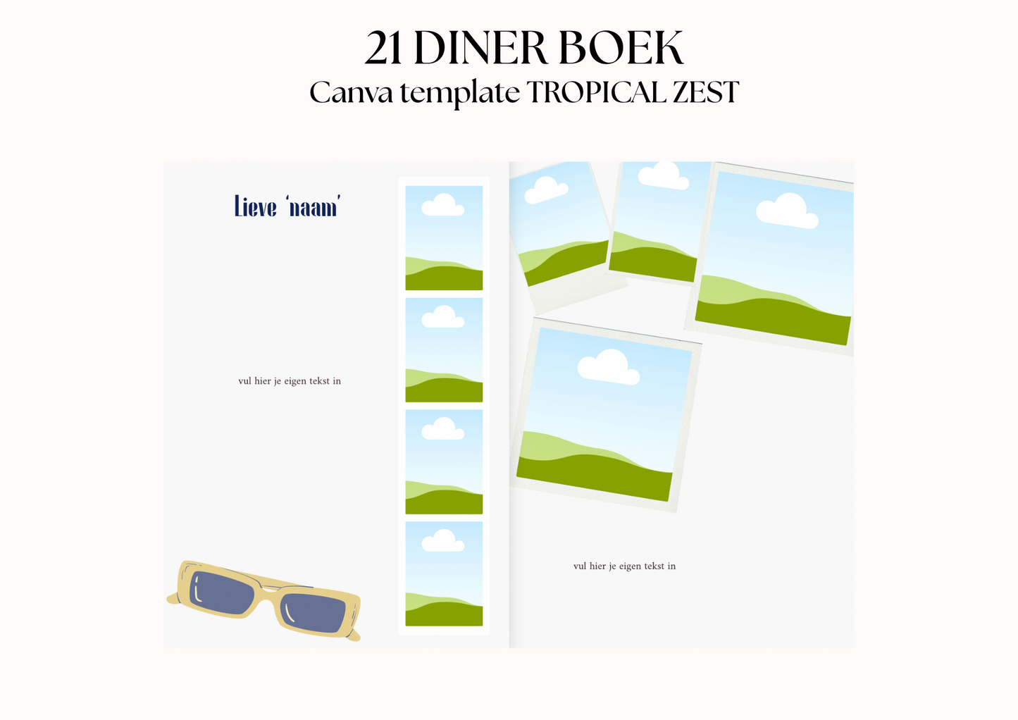 21 Diner Boek Template 'Tropical Zest'